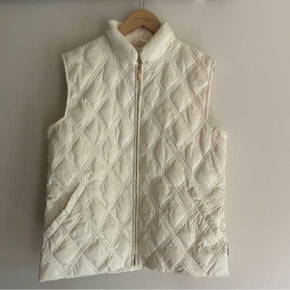 Moncler Vintage Cream Down Jacket Vest - Picture 1 of 13